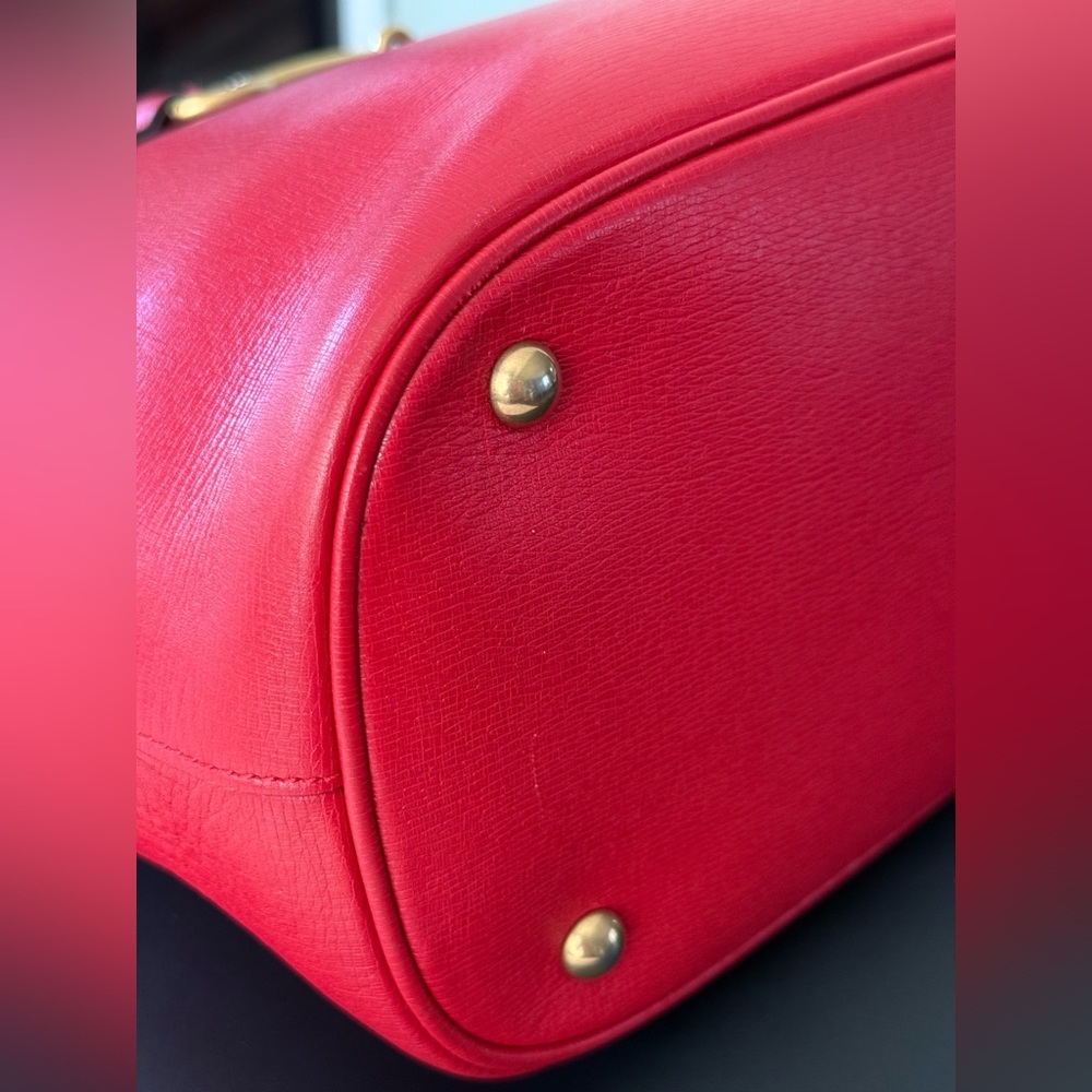 Red Gucci Horsebit 1955 Leather Tote Bag- - Picture 4 of 14